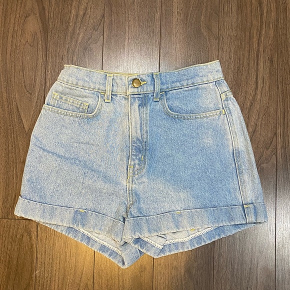 American Apparel High-Waisted Denim Shorts